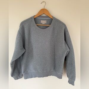 Everlane Textured Gray Crew Neck Fleece